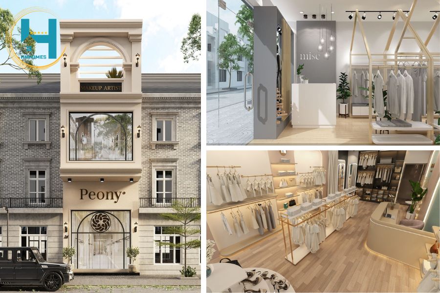 thiết kế cửa hàng thời trang