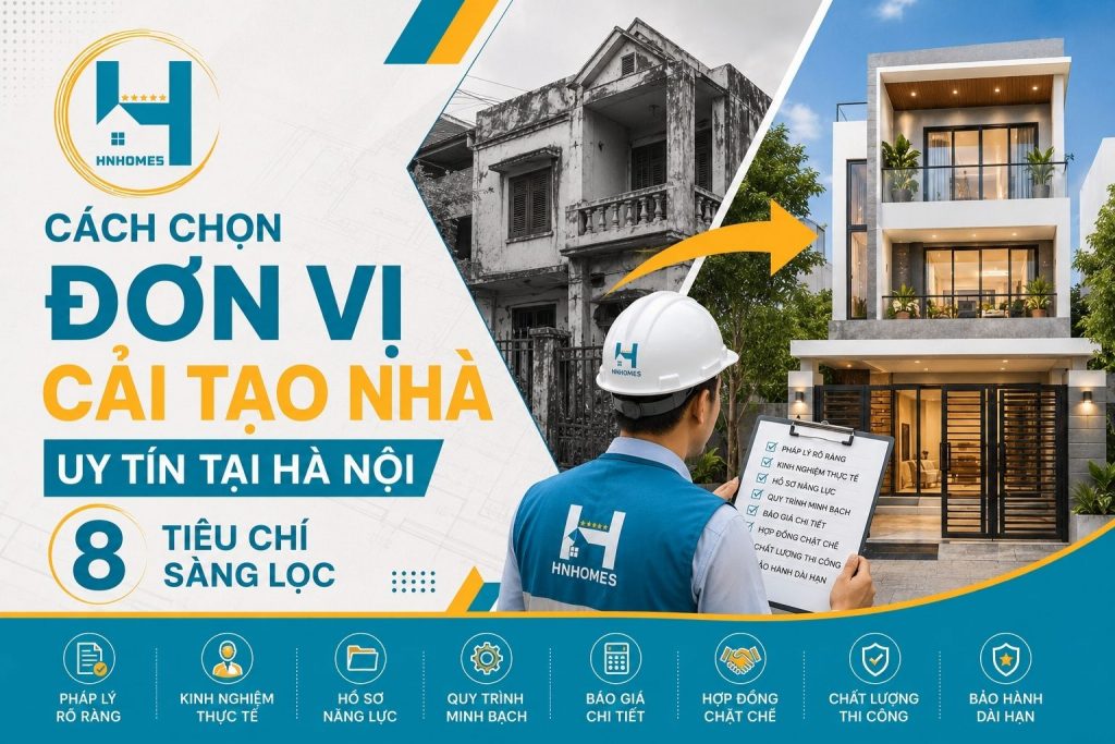 Cách chọn đơn vị cải tạo nhà uy tín tại Hà Nội