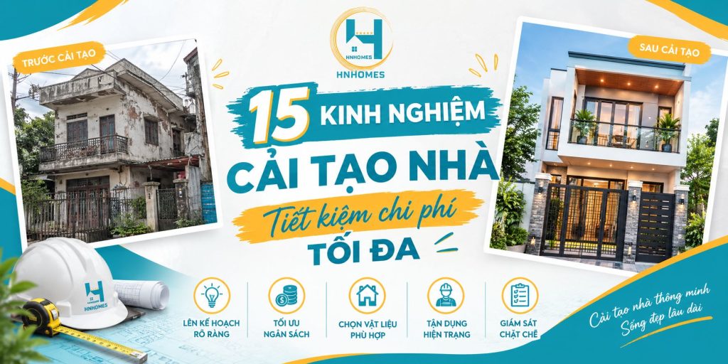 15 kinh nghiệm cải tạo nhà tiết kiệm chi phí