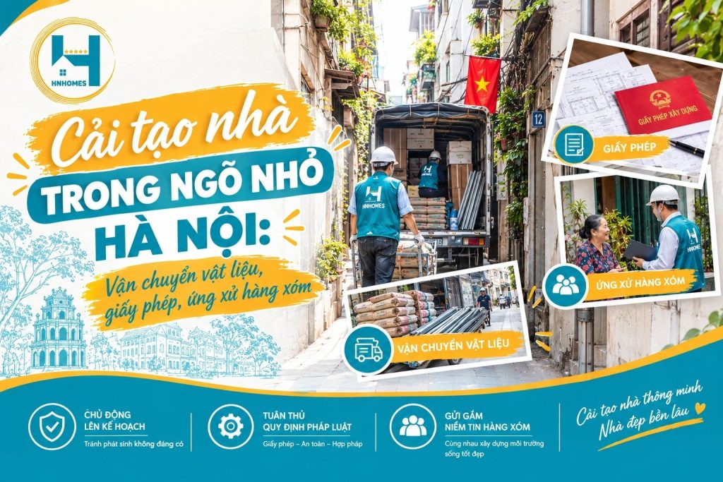cải tạo nhà trong ngõ nhỏ Hà Nội