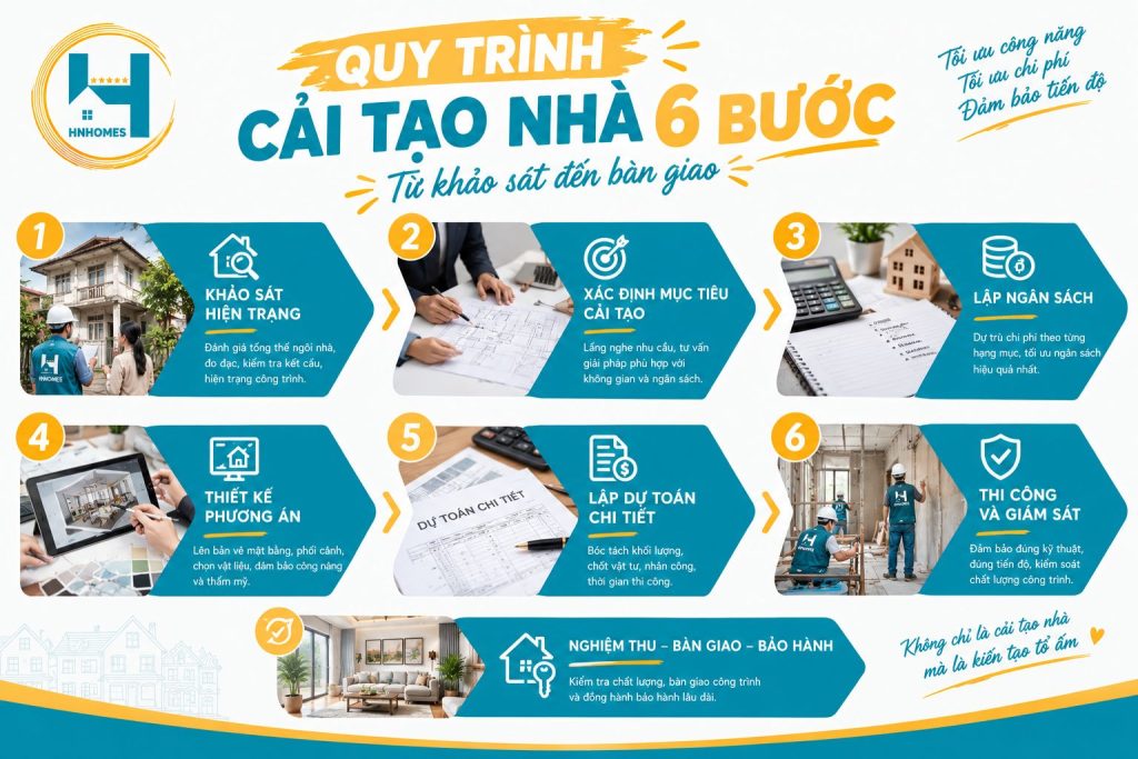 quy trình cải tạo nhà