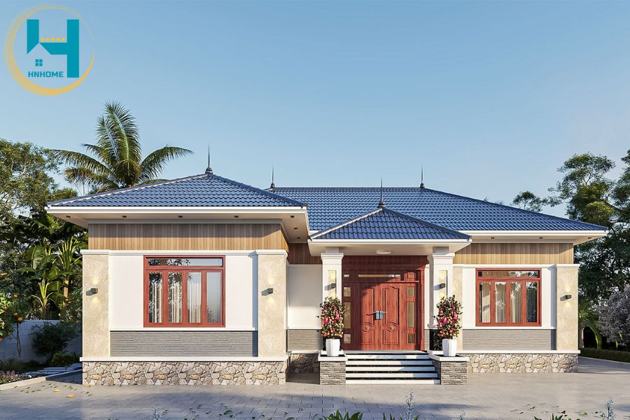 Thiết kế nhà cấp 4 mái nhật – chị Loan – TKNC40002